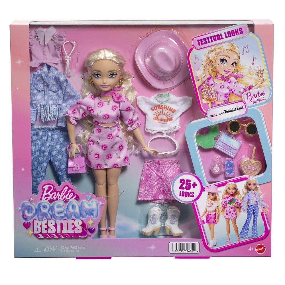Barbie Dream Besties Malibu Festiwalowe stylizacje Zestaw modowy JGH87