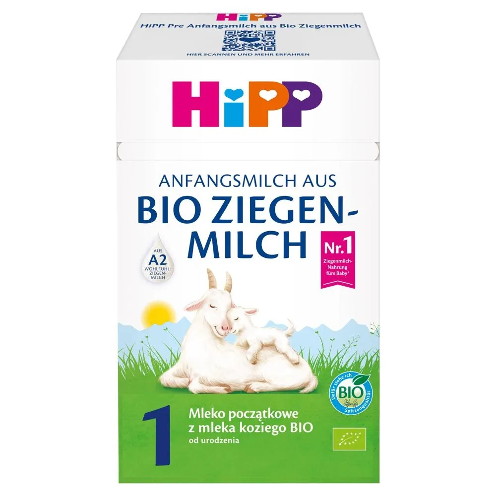 HiPP BIO 1 Mleko początkowe z mleka koziego Bio od urodzenia 400 g