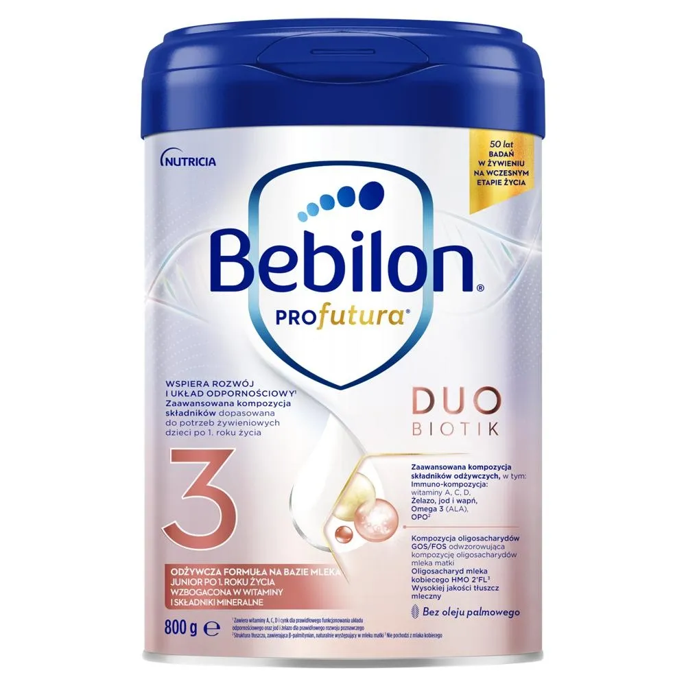 Bebilon 3 Profutura Duobiotik Junior Odżywcza formuła na bazie mleka po 1. roku życia 800 g