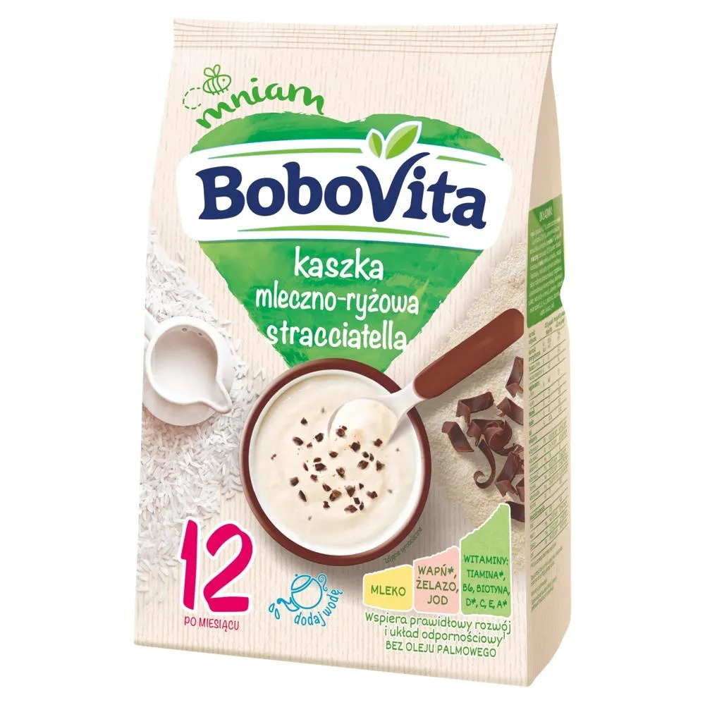 BoboVita Kaszka mleczno-ryżowa stracciatella po 12 miesiącu 210 g