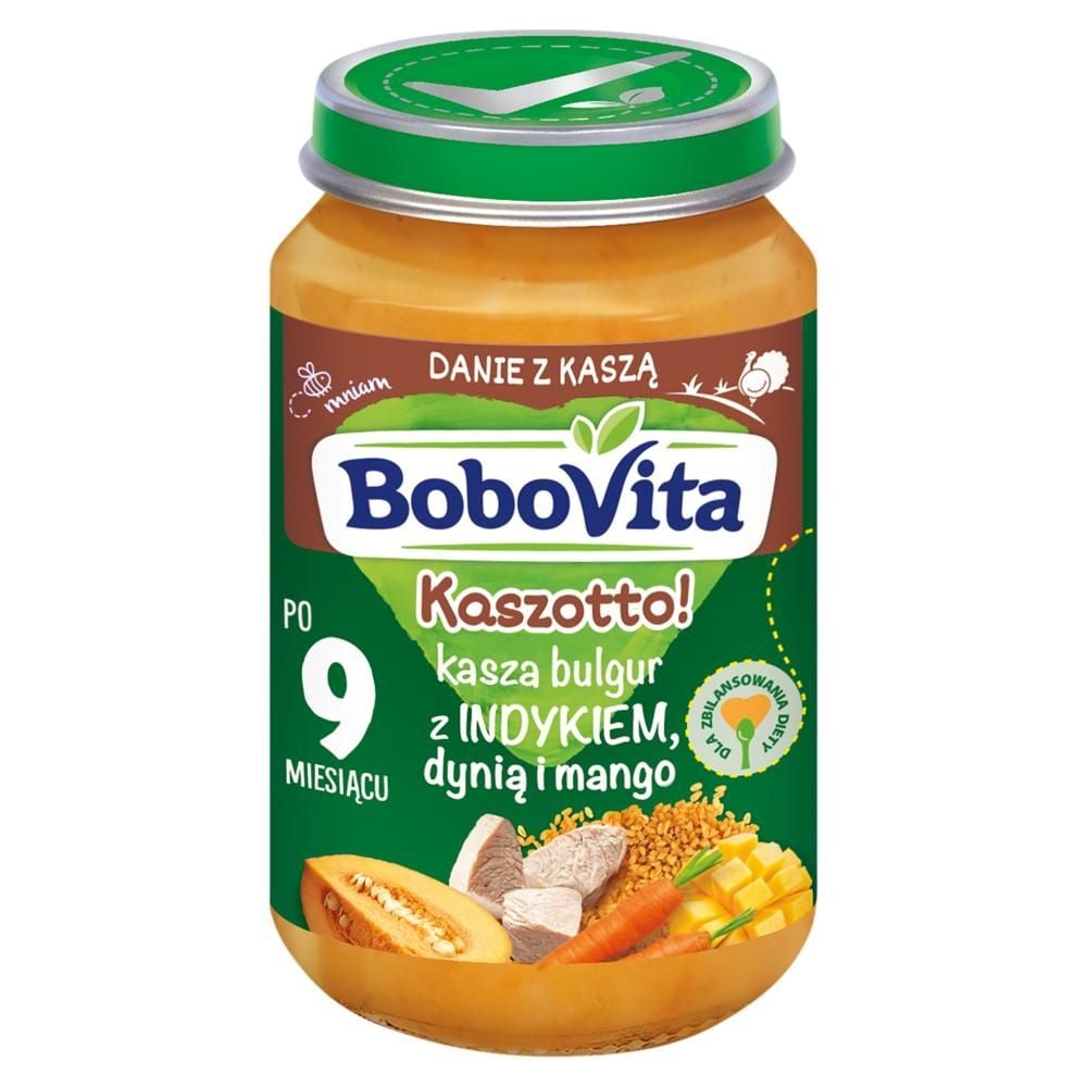 BoboVita Kaszotto! Kasza bulgur z indykiem dynią i mango po 9 miesiącu 190 g