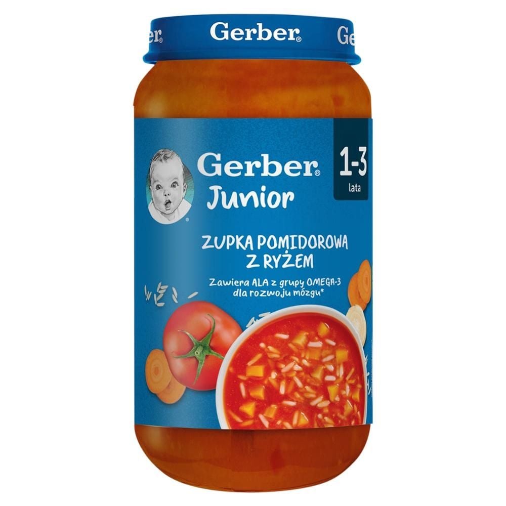 Gerber Junior Zupka pomidorowa z ryżem 1-3 lata 250 g