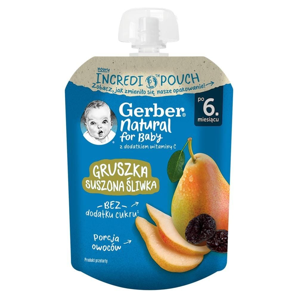 Gerber Deserek gruszka suszona śliwka po 6. miesiącu 80 g