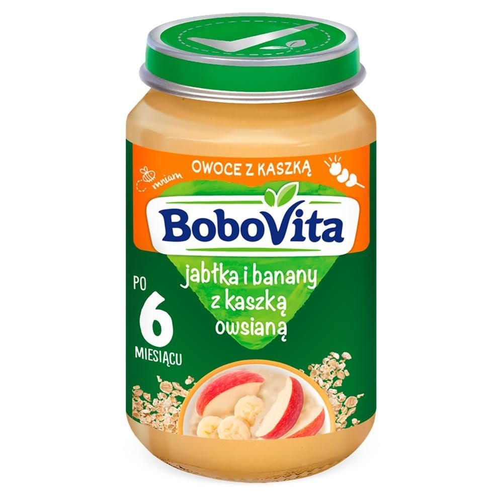BoboVita Jabłka i banany z kaszką owsianą po 6 miesiącu 190 g