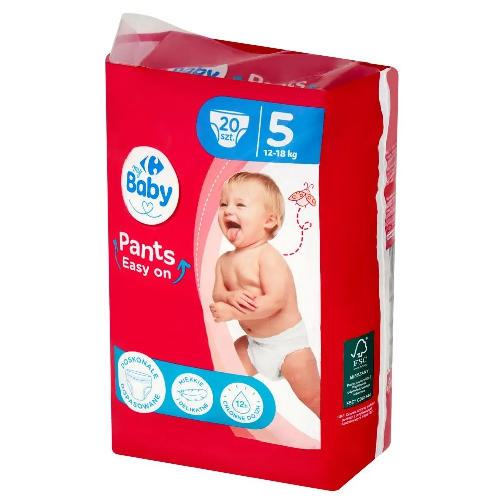 Carrefour my Baby Easy on Pieluchy jednorazowe 5 12-18 kg 20 sztuk