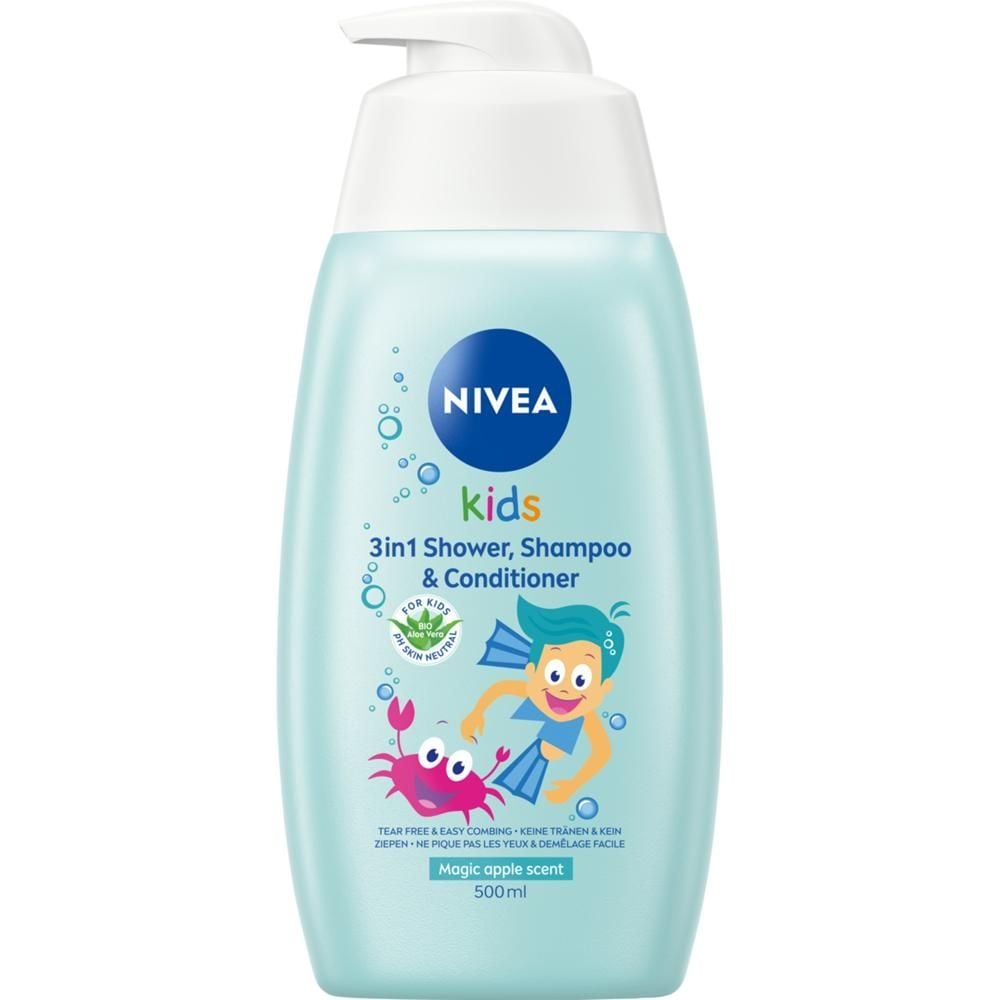 Nivea Kids ŻEL DO Mycia Ciała I Włosów O Zapachu Jabłkowych Karmelków 500 ml