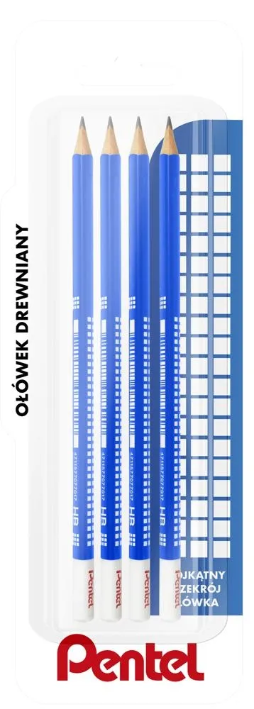 Ołówek drewniany HB x 4 szt.