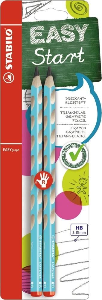 Ołówek Stabilo Easygraph Hb Niebieski R Blister 2 Szt.