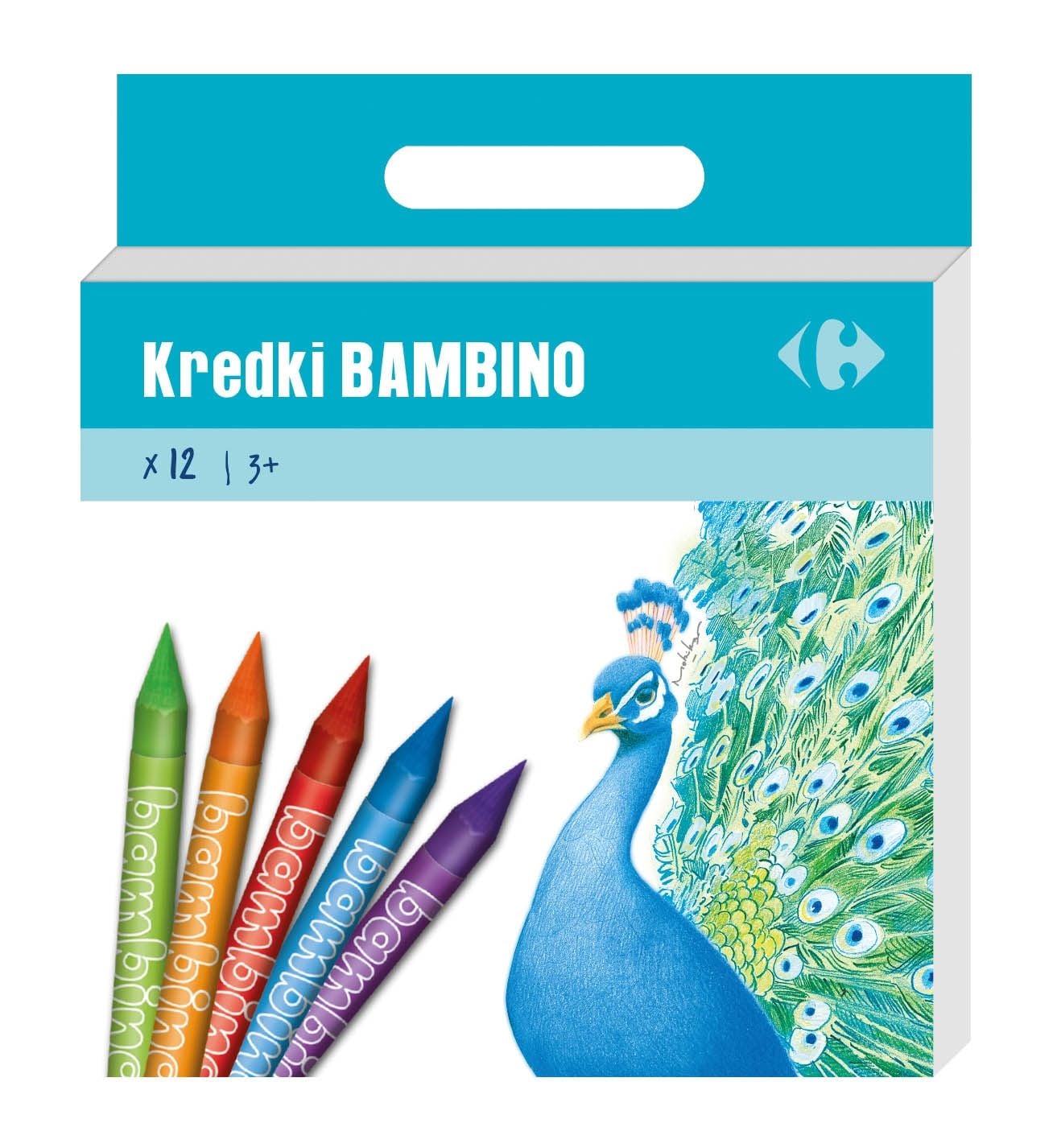 Kredki BAMBINO 12-kol. w pud. kart. CARREFOUR