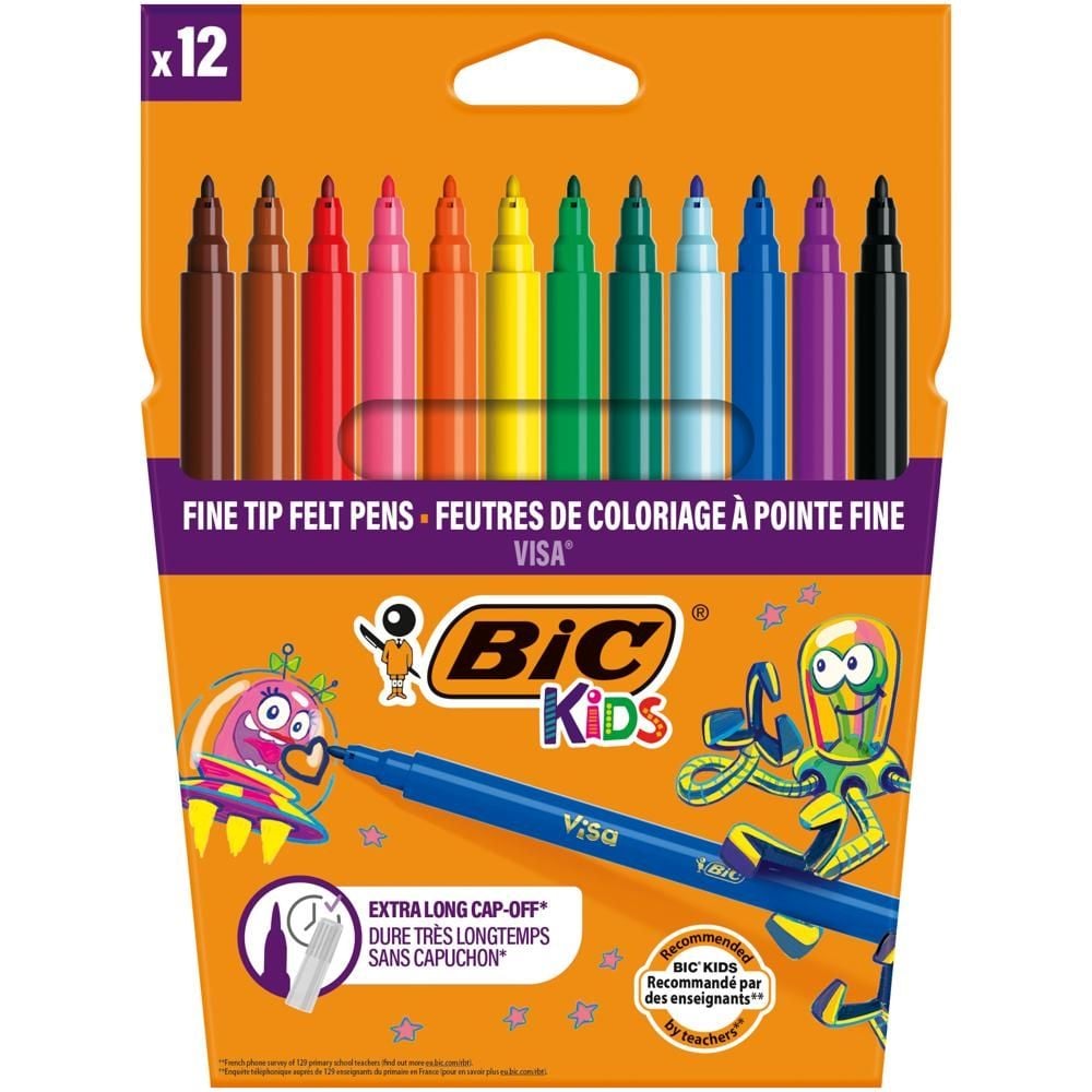 BIC Kids Visa Flamastry Pudełko 12szt