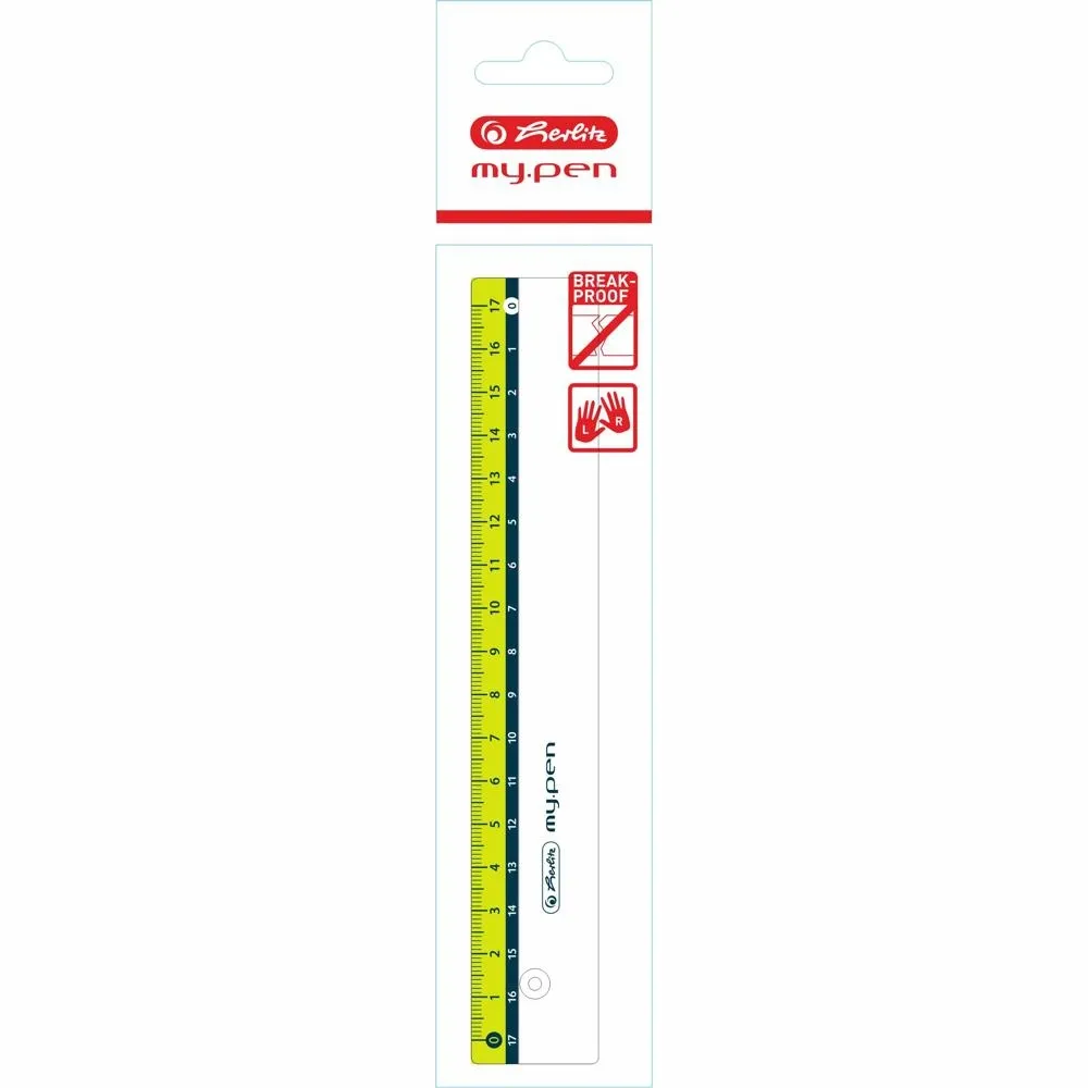 Linijka Herlitz przezroczysta 17 cm My.Pen