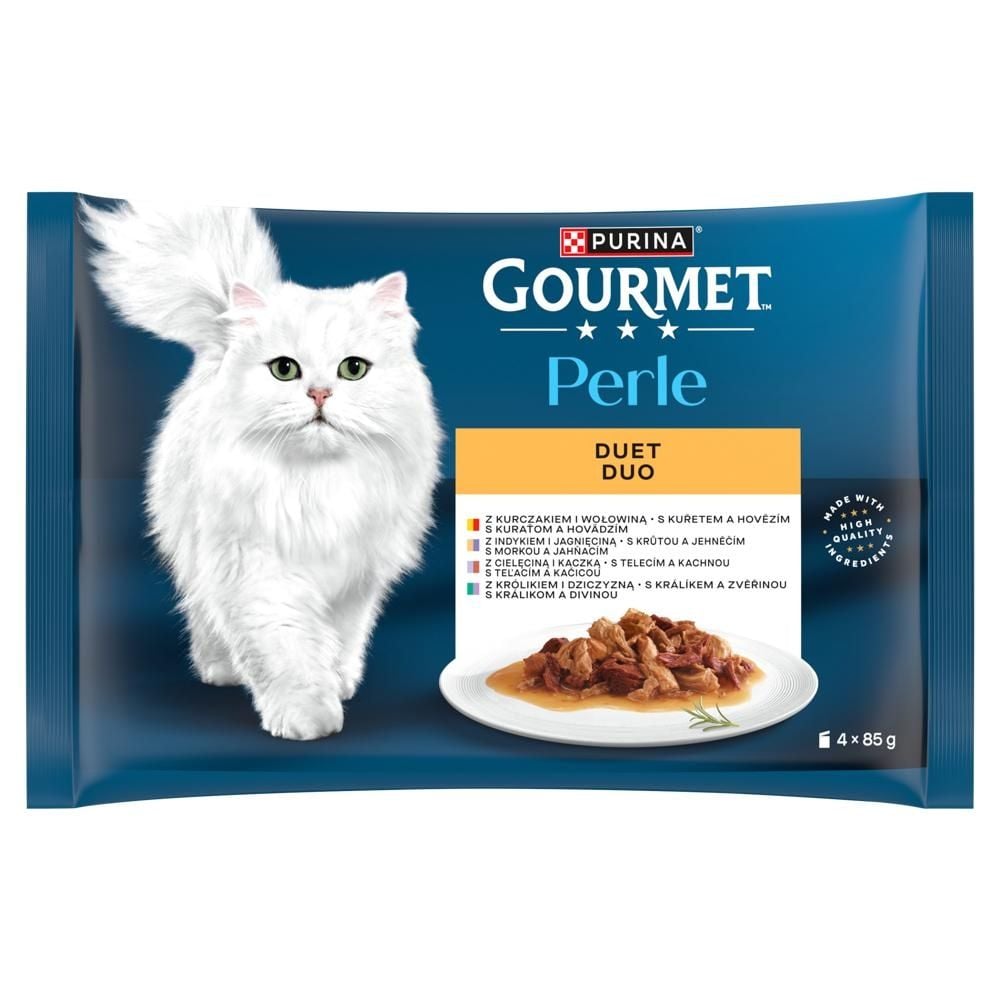 Gourmet Perle Karma dla dorosłych kotów duet 340 g (4 x 85 g)
