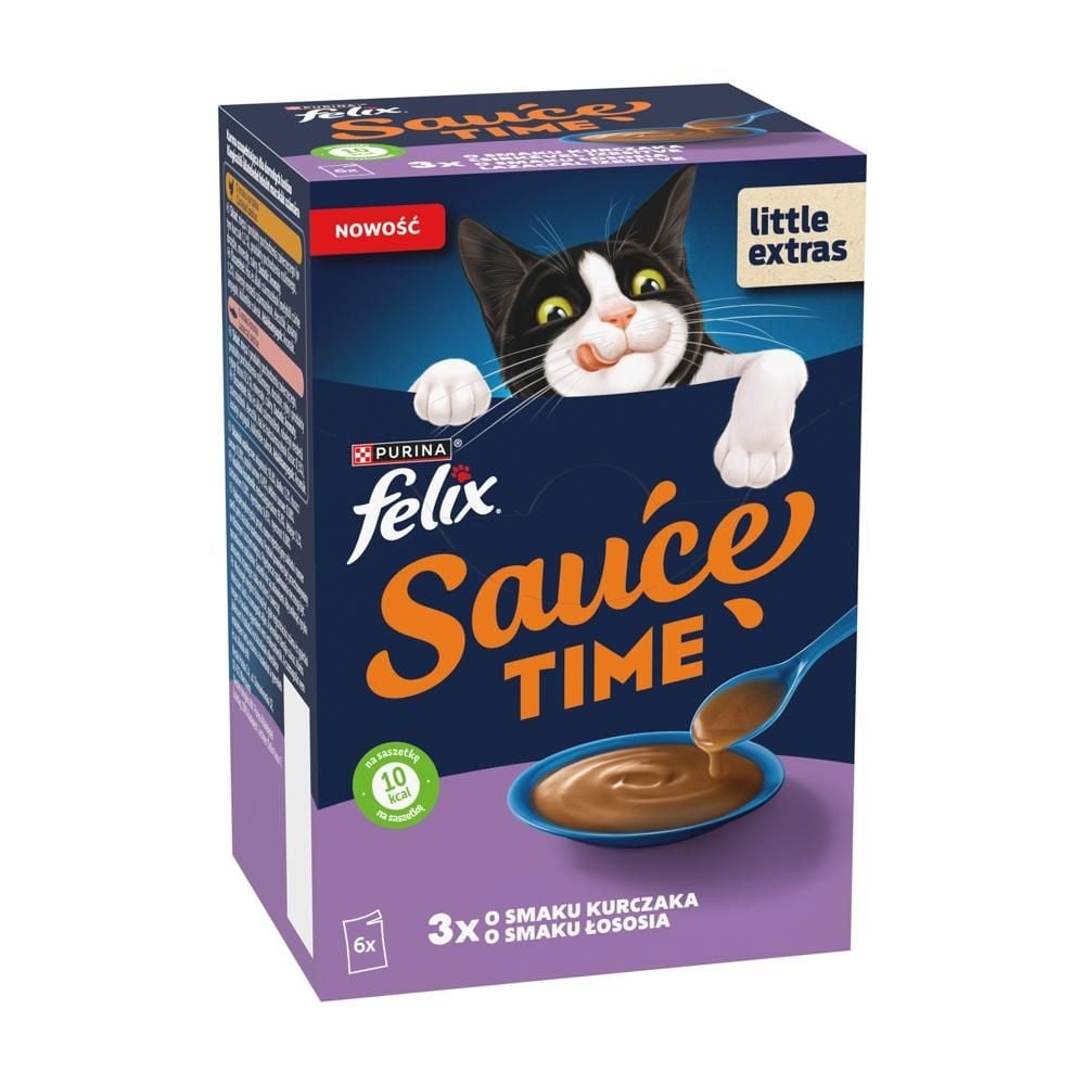 Felix Sauce Time Karma uzupełniająca dla dorosłych kotów 6 x 40 g
