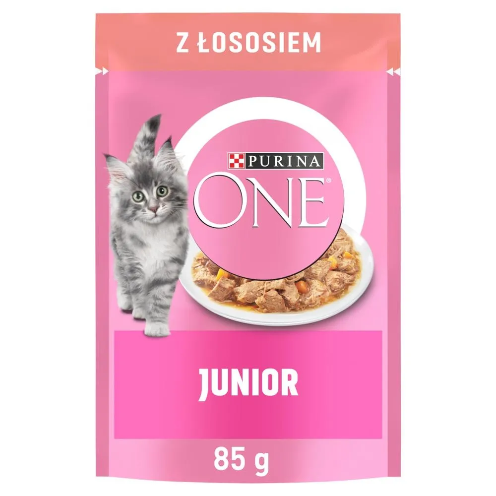 PURINA ONE Junior Karma dla kociąt z łososiem i marchewką 85 g