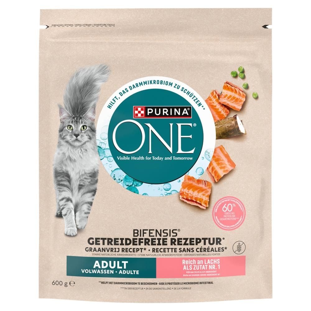 PURINA ONE Bifensis Karma dla kotów dorosłych bogata w łososia 600 g