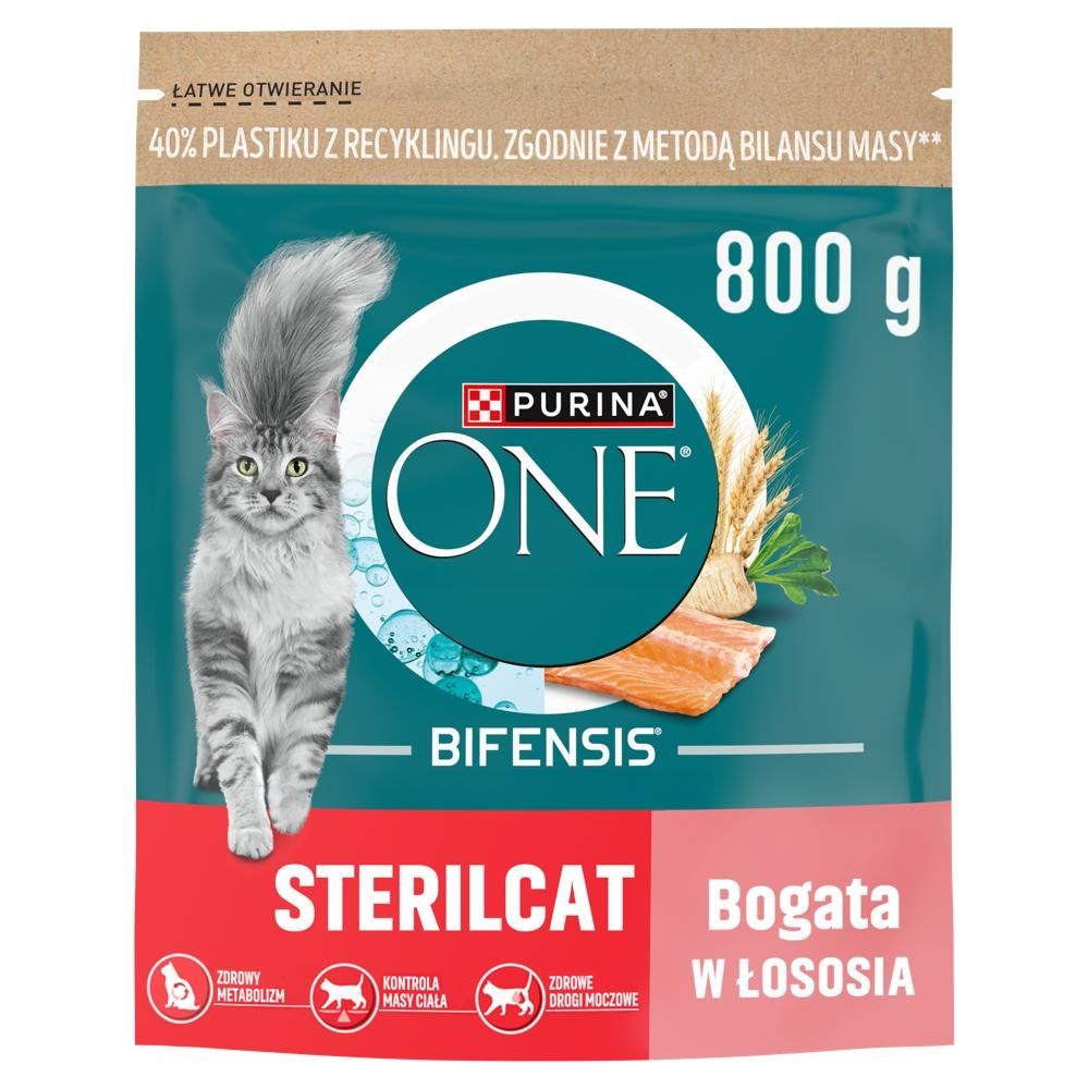 PURINA ONE Bifensis Sterilcat Karma dla kotów bogata w łososia 800 g
