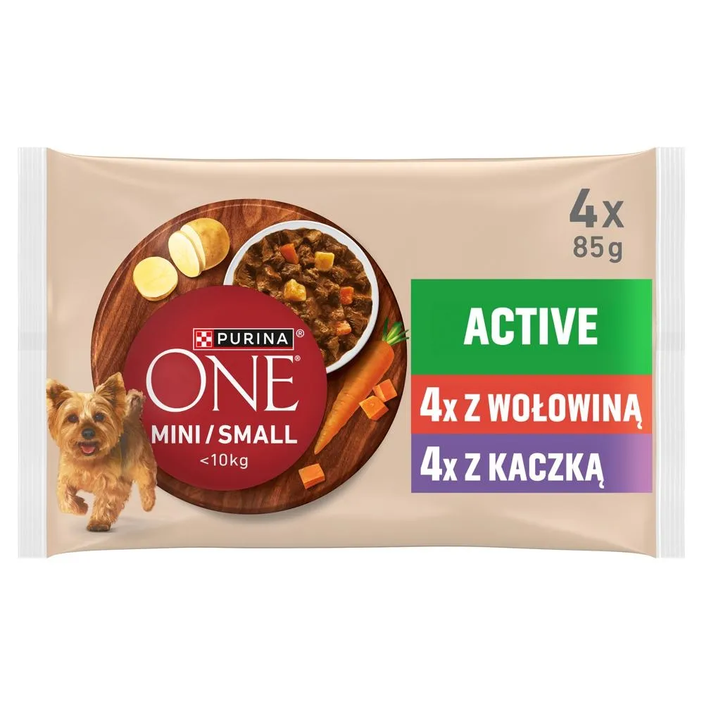 PURINA ONE Mini/Small Active Karma dla psów 340 g (4 x 85 g)
