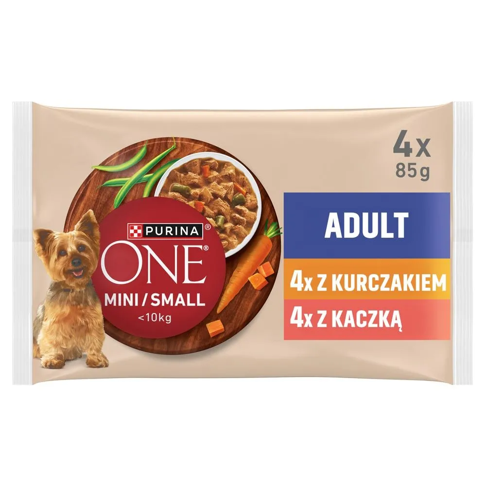 PURINA ONE Mini/Small Adult Karma dla dorosłych psów 340 g (4 x 85 g)