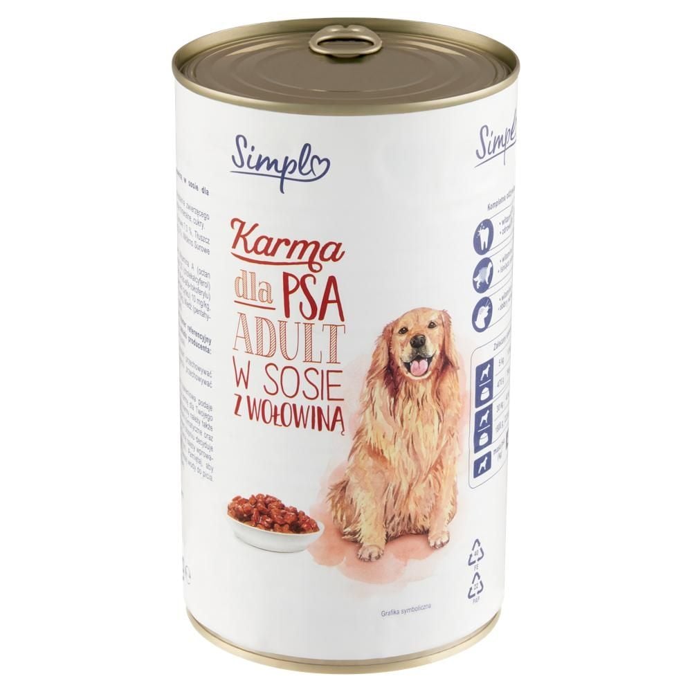 Simpl Adult Karma dla psa w sosie z wołowiną 1250 g