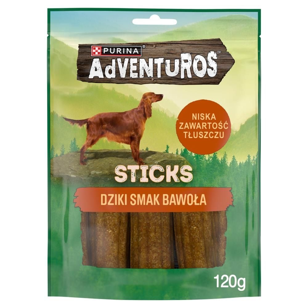 Purina AdVENTuROS Sticks Uzupełniająca karma dla dorosłych psów dziki smak bawoła 120 g