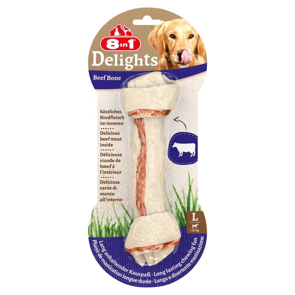 8in1 Delights Beef Bone L Kość do żucia dla psów ras dużych 85 g