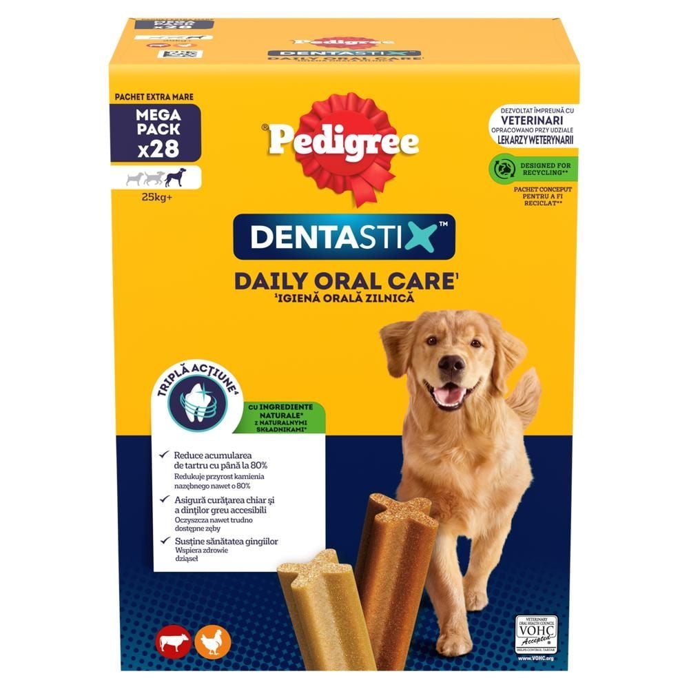 Pedigree DentaStix Karma uzupełniająca dla psów 25 kg+ 1,08 kg (28 sztuk)