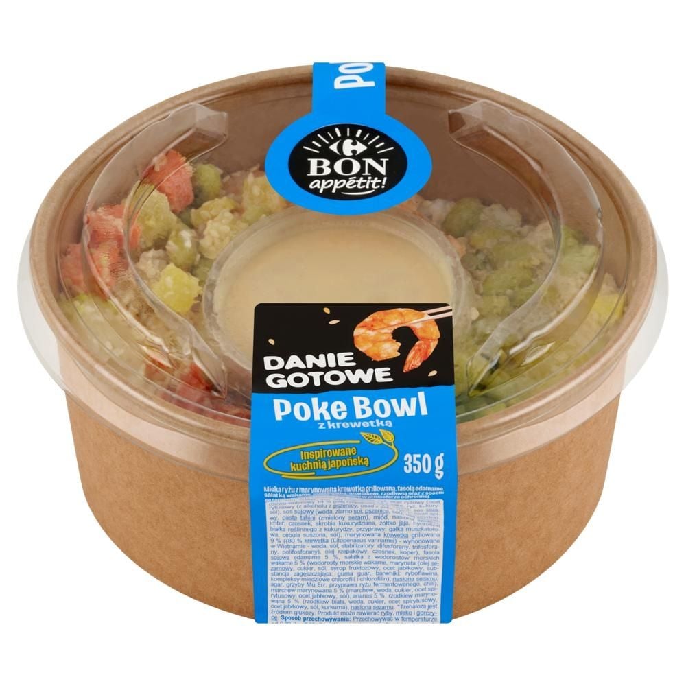 Carrefour Bon Appétit! Danie gotowe poke bowl z krewetką 350 g