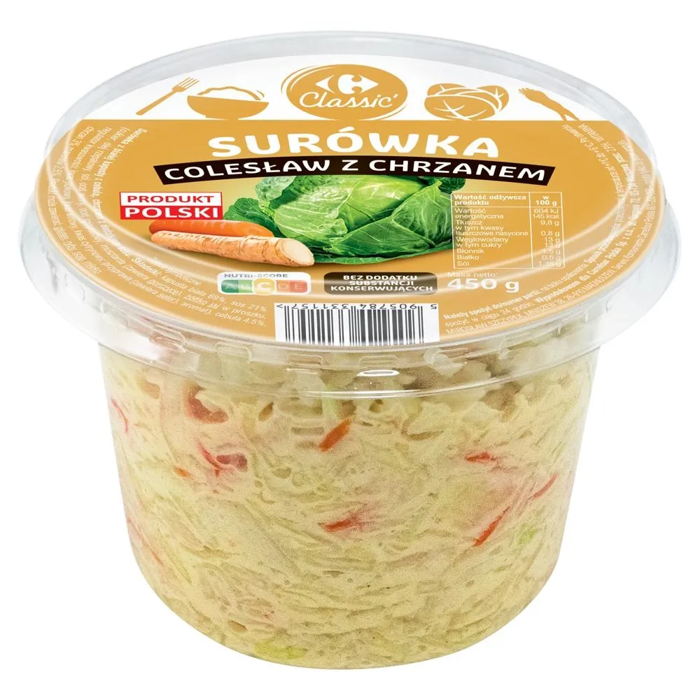 Carrefour Classic Surówka colesław z chrzanem 450 g