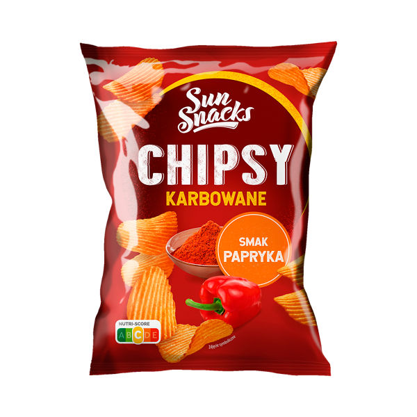 Chipsy karbowane paprykowe