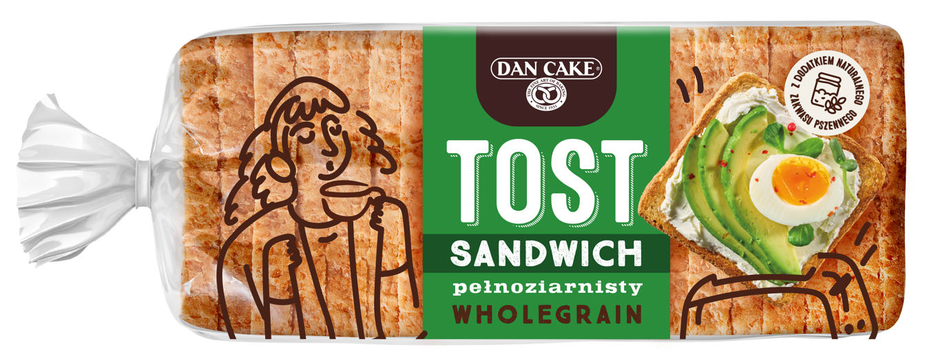 Chleb tostowy sandwich pełnoziarnisty