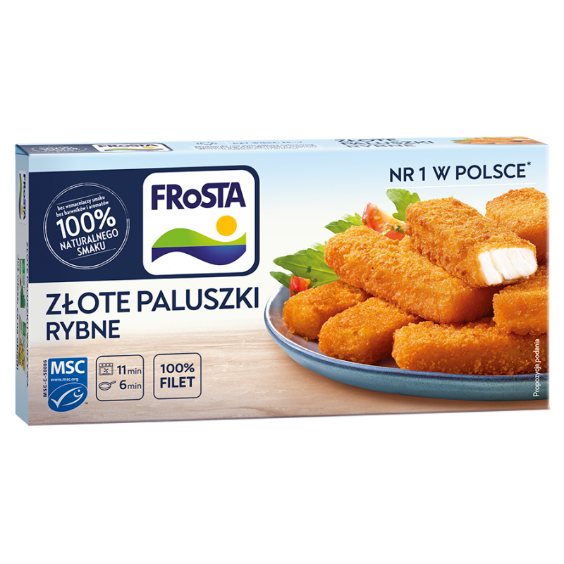 Złote paluszki rybne z fileta mrożone