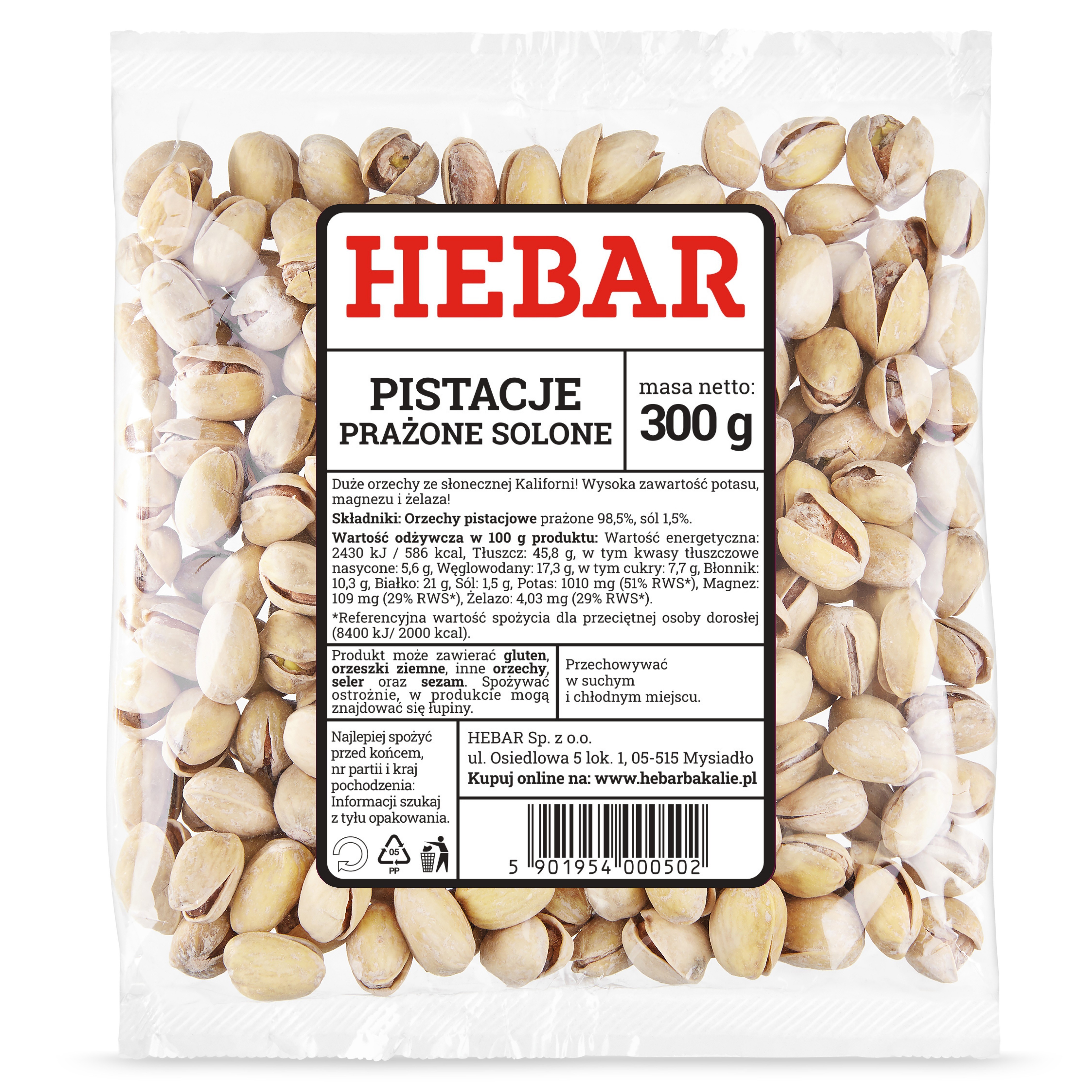Pistacje prażone solone