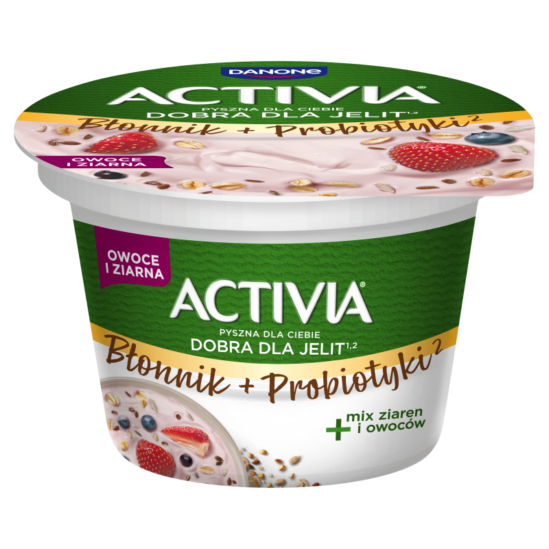 Jogurt wieloowocowy z ziarnami ze szczepem bakterii ActiRegularis®