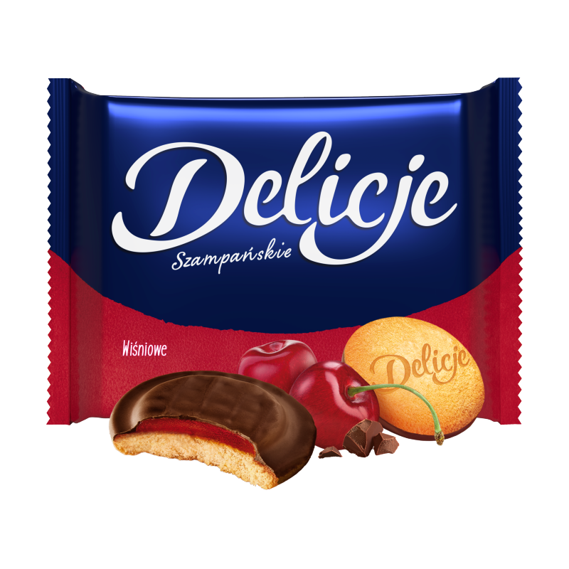 Biszkopty z galaretką wiśniową