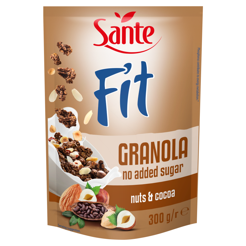 Granola z orzechami i kakao (bez dodatku cukru)