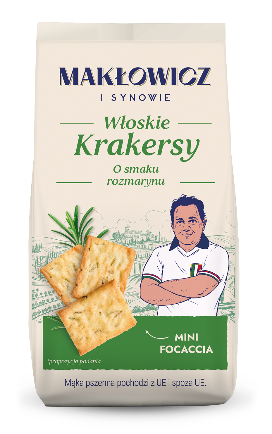 Krakersy o smaku rozmarynu