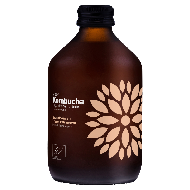 Kombucha Brzoskwinia + Trawa Cytrynowa BIO