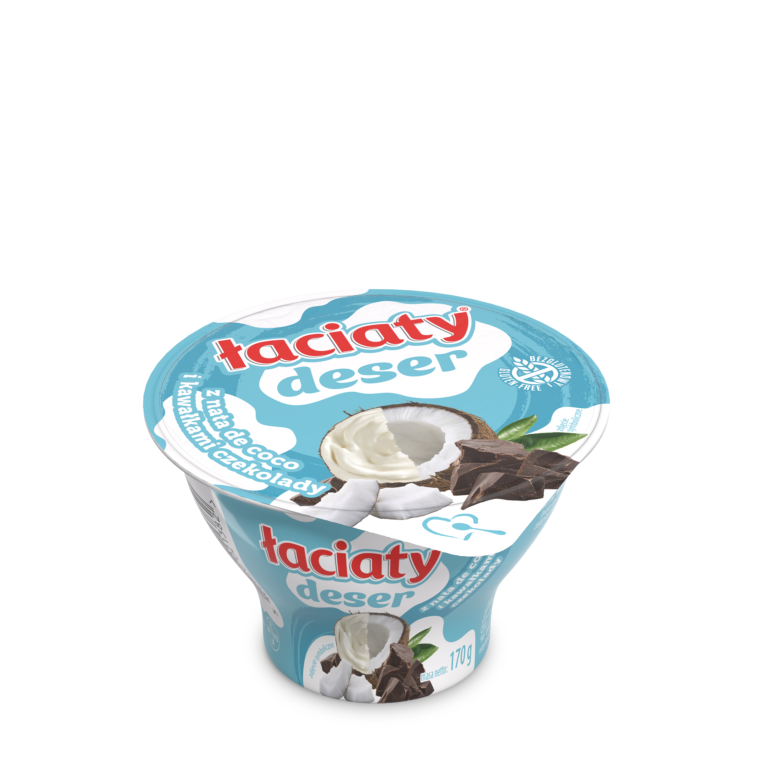 Deser z nata de coco i kawałkami czekolady