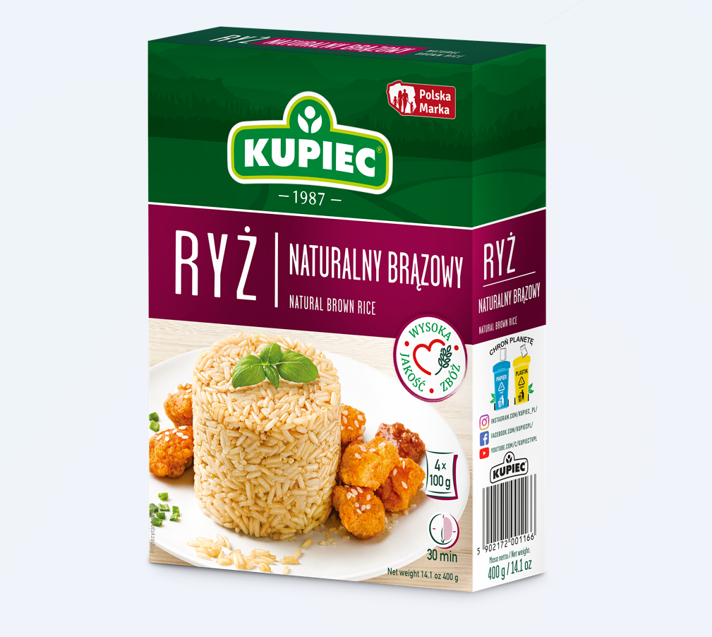 Ryż naturalny brązowy (4x100g)
