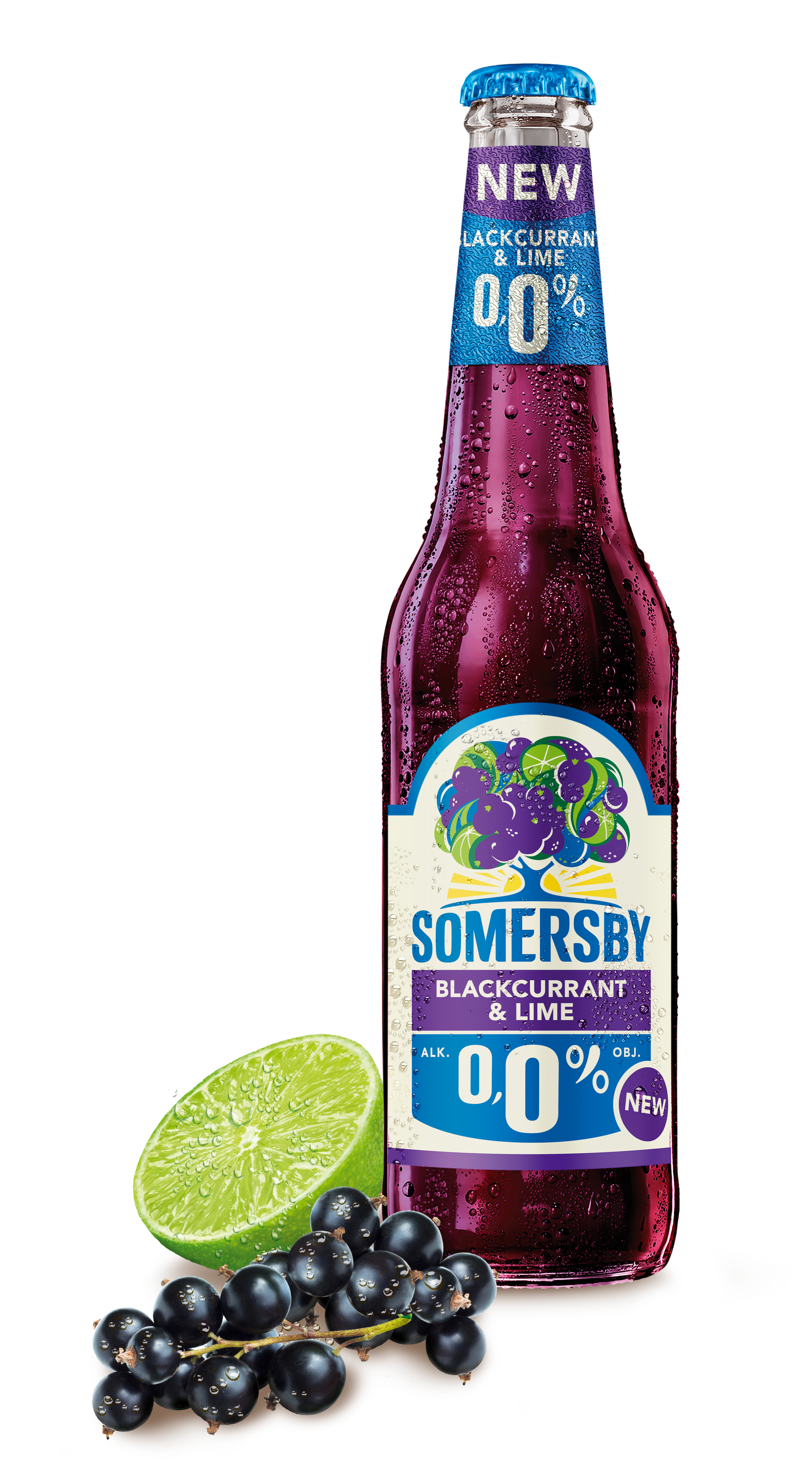 BLACK CURRANT & LIME Napój piwny bezalkoholowy o smaku czarnej porzeczki i limonki (butelka bezzwrotna)