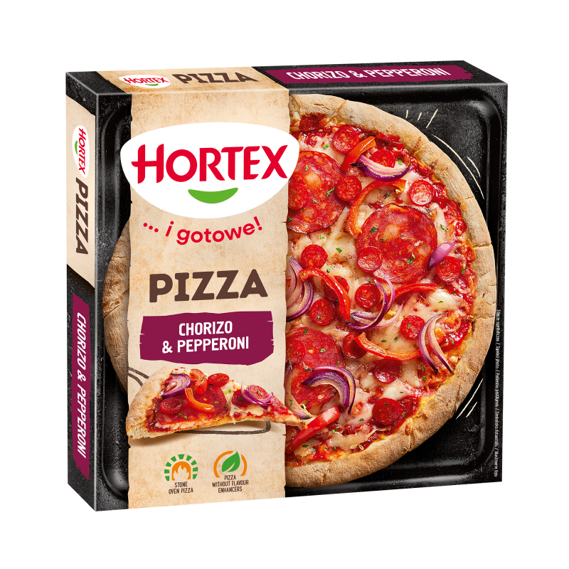 Pizza z chorizo i pepperoni