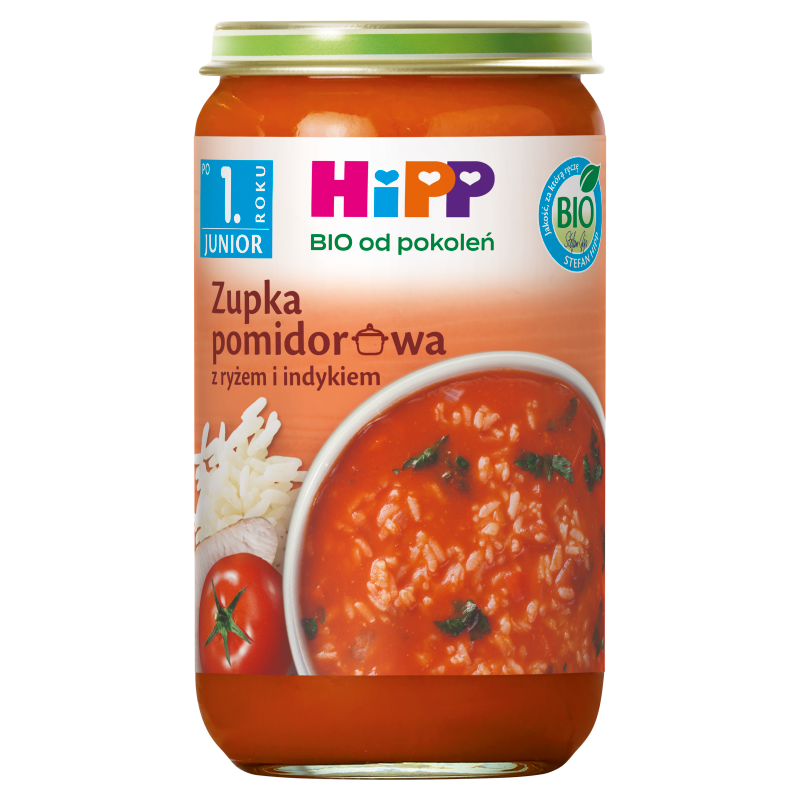 Zupka pomidorowa z ryżem i indykiem po 12 miesiącu