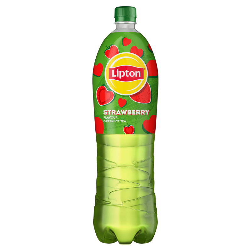 Napój o smaku truskawkowym z ekstraktem zielonej herbaty