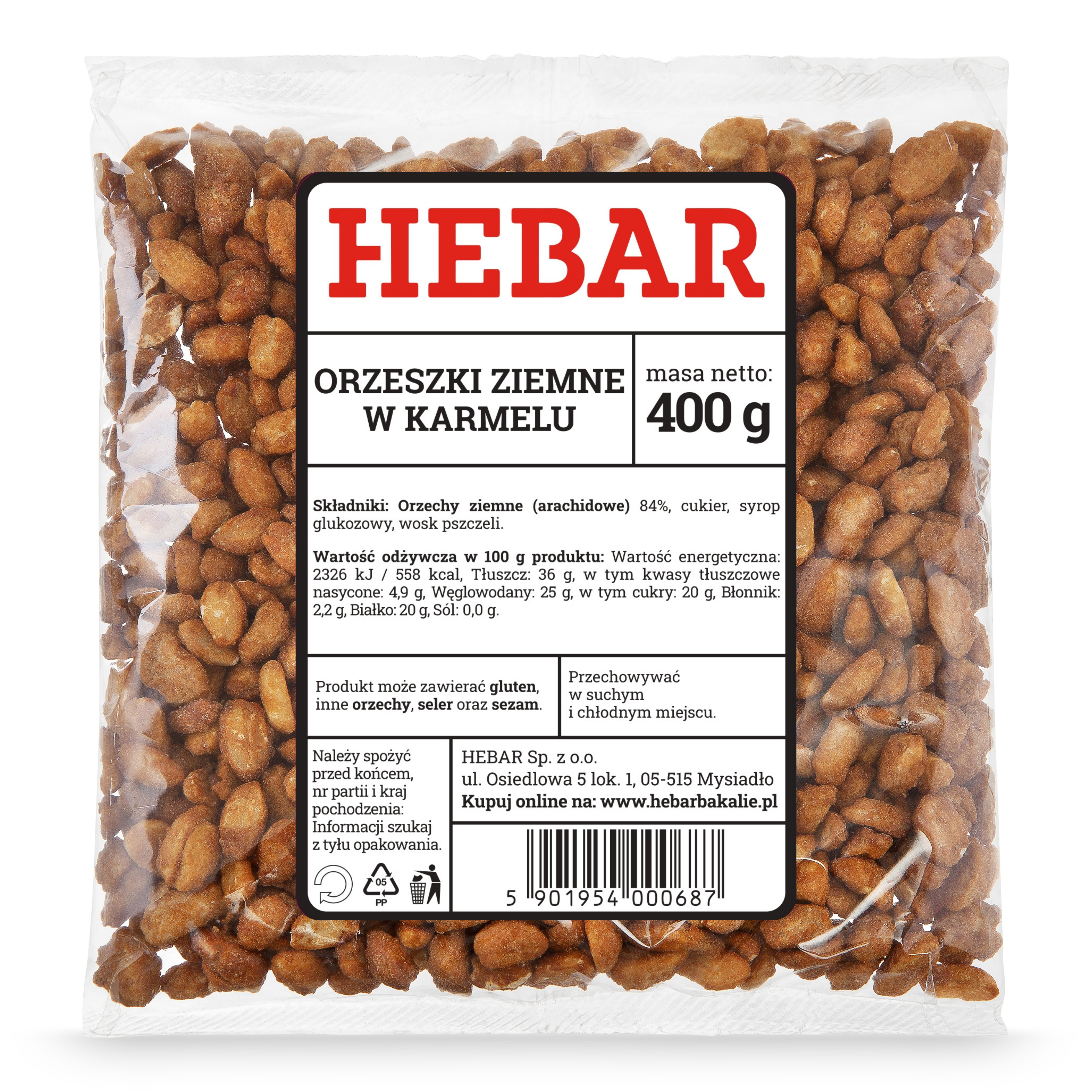Orzeszki ziemne w karmelu