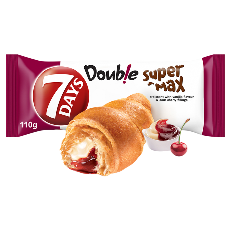 Croissant z nadzieniem o smaku waniliowym i wiśniowym
