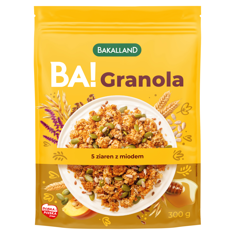 Granola z ziarnami i miodem