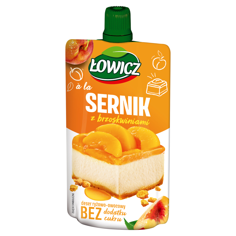 Deser ryżowo owocowy a'la sernik z brzoskwiniami