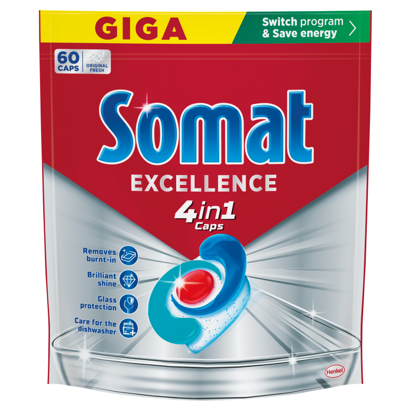 Kapsułki do zmywarki 4w1 Excellence 60 szt.