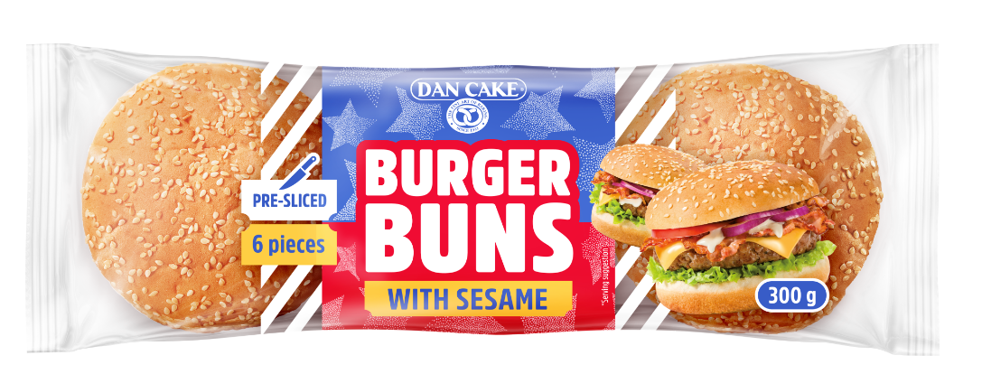 Bułki do burgerów z sezamem 6 szt