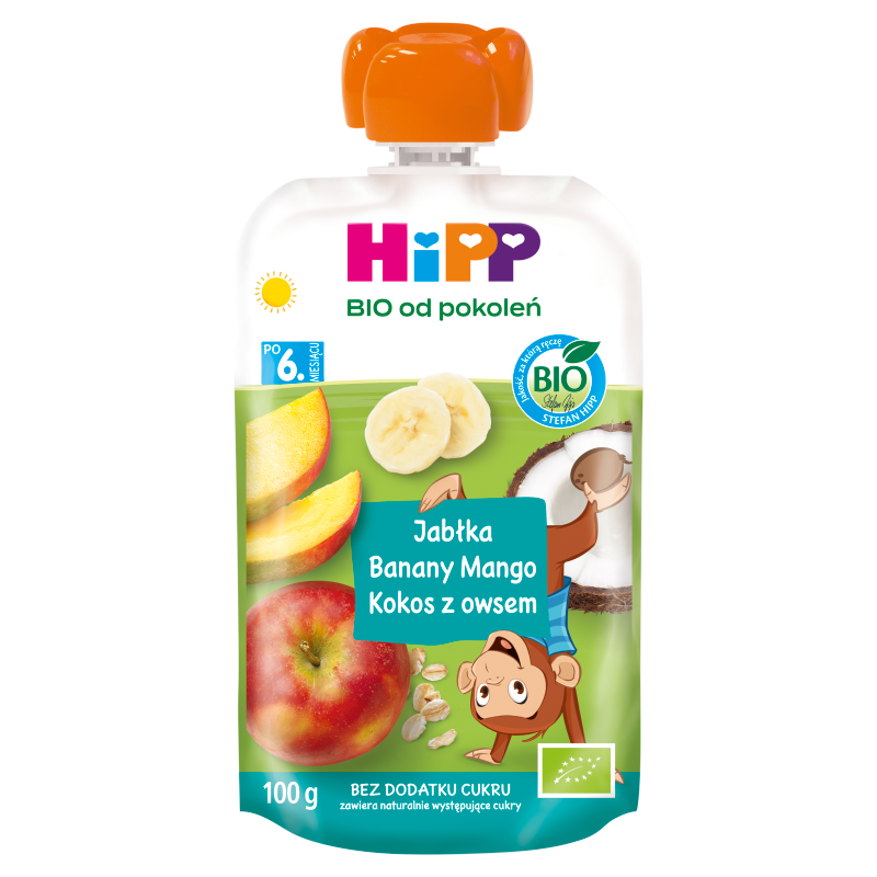 Mus jabłka-banany-mango-kokos po 6 miesiącu